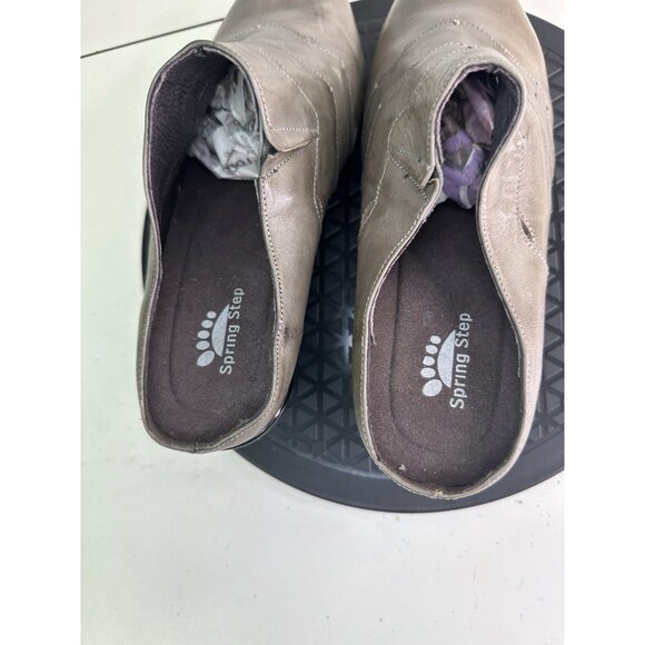 Spring Step Weekend Women's Size EU 41 (US 9.5) Low Heel Mules, Taupe. - Picture 4 of 9